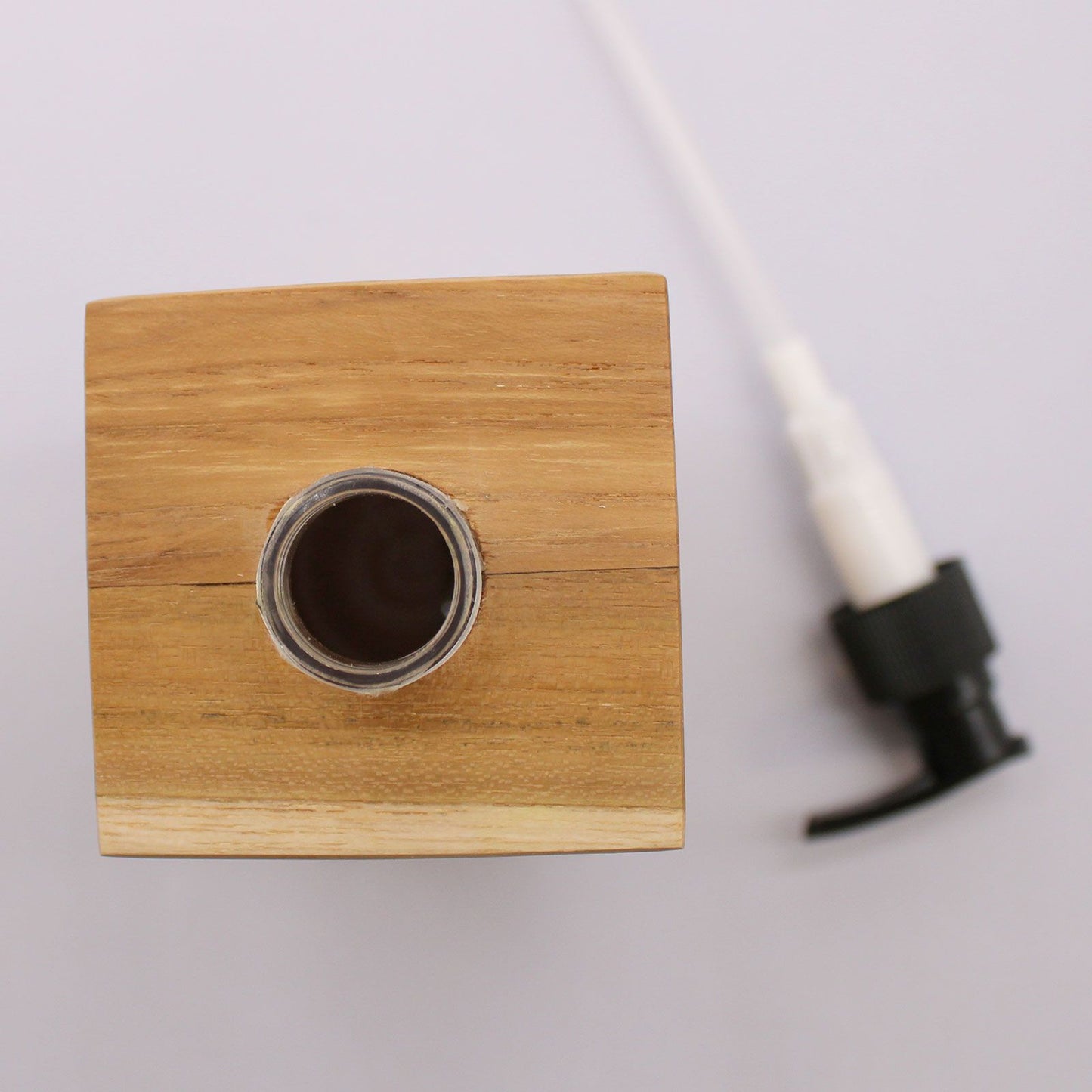 Dispensador de jabón de madera de teca natural - Zen