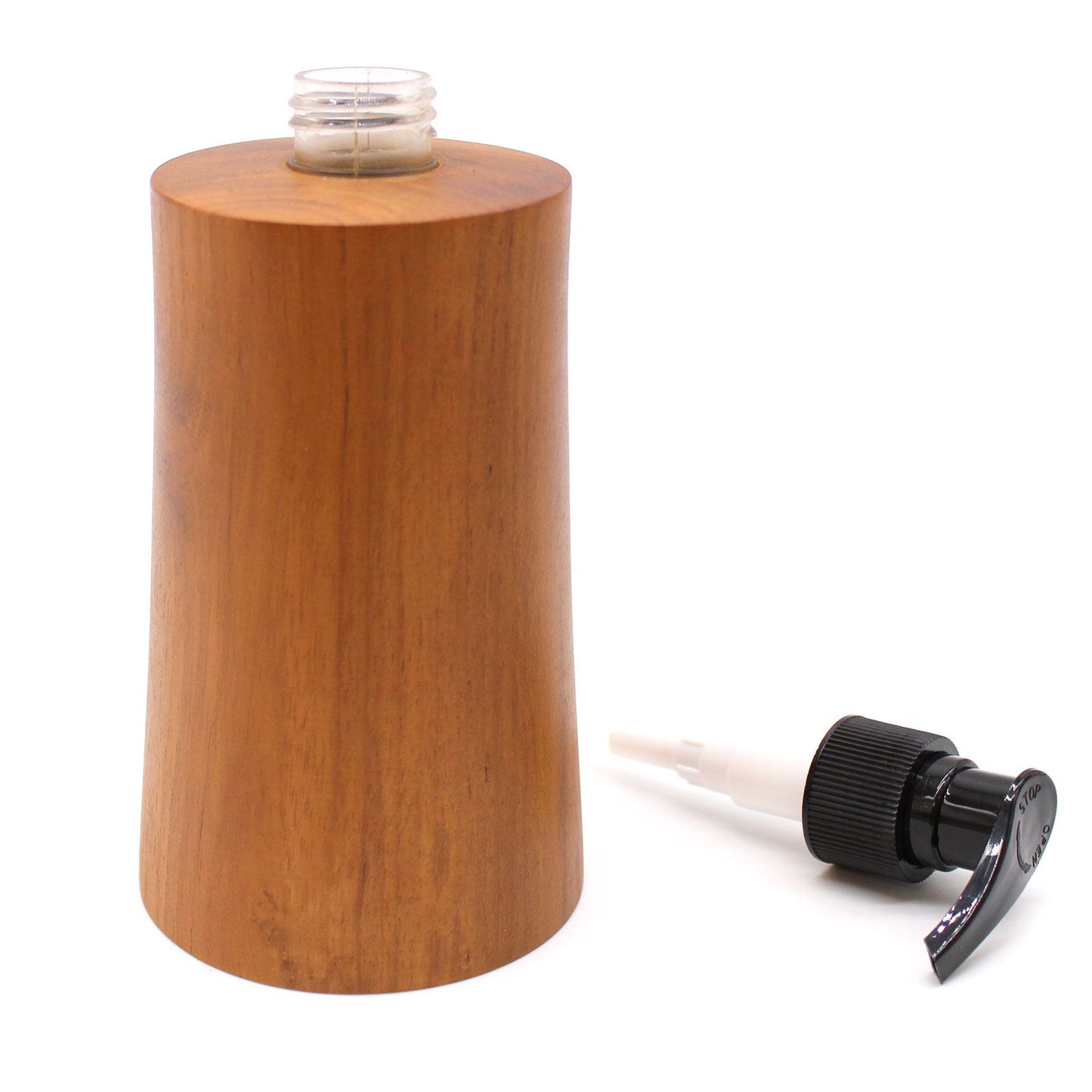 Dispensador de jabón de madera de teca natural - Elegance