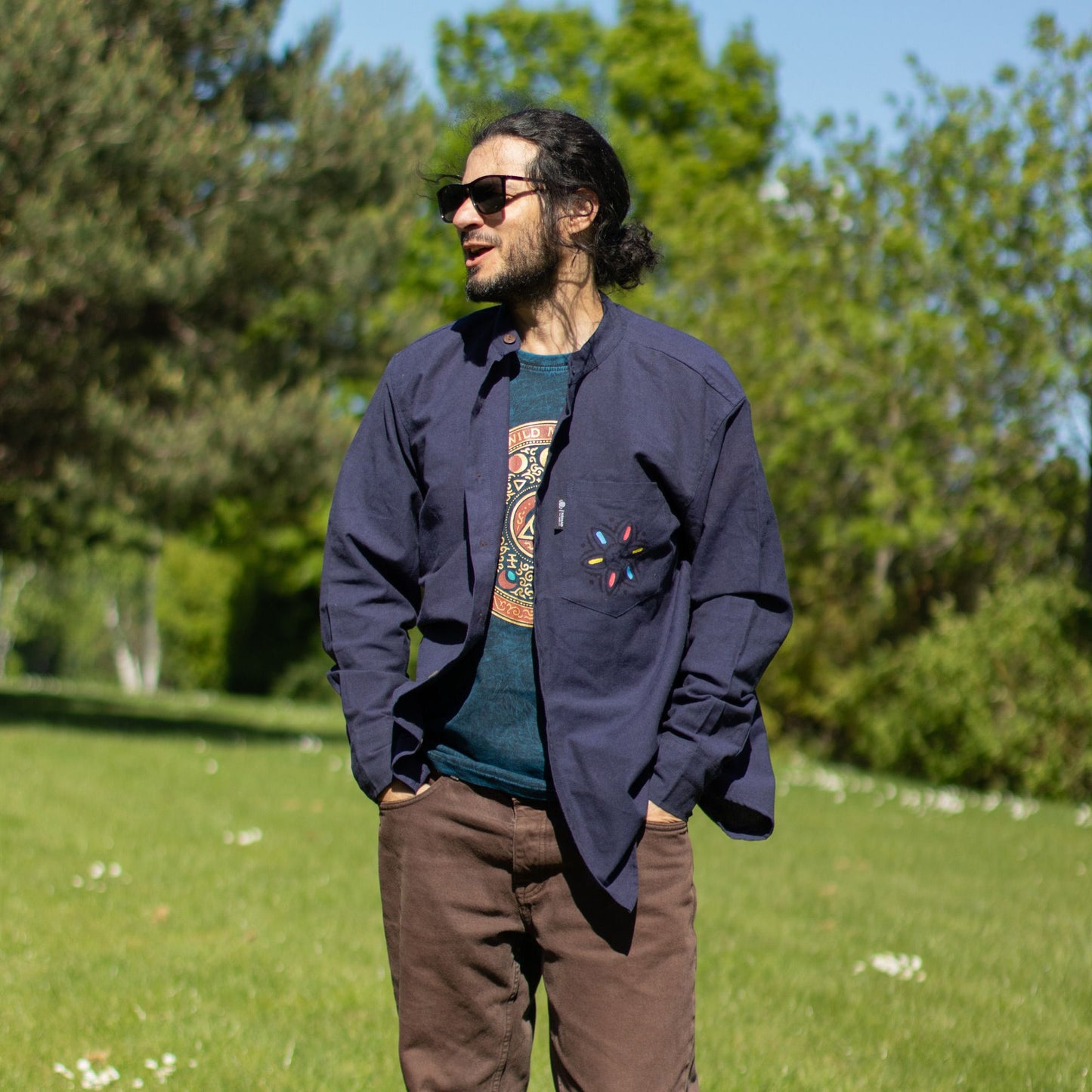 Nomad Sari Kathmandu Camisa - Índigo - XXL