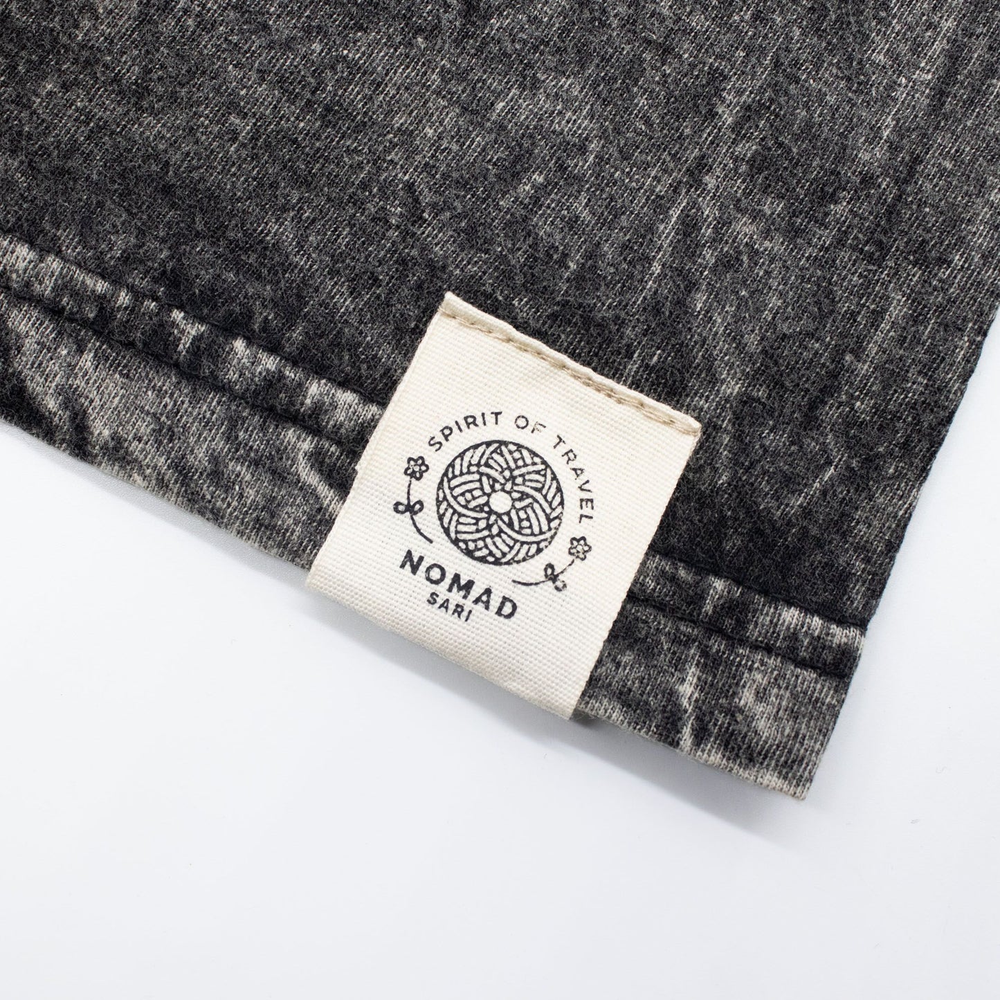 Nomad Sari Camiseta de algodón lavado a piedra - Rebel - Carbón - Grande