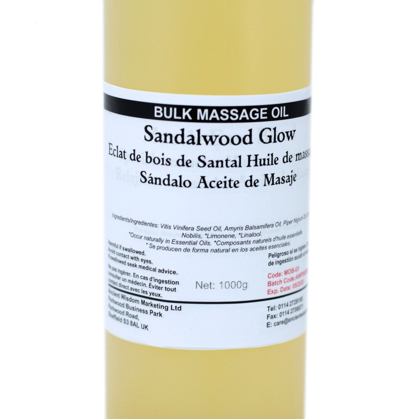 Aceite de Masaje 1kg - Piel radiante