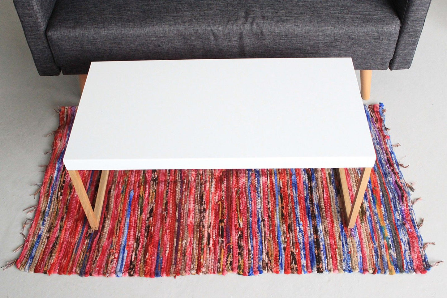 Alfombra de trapo medio - 128x75cm