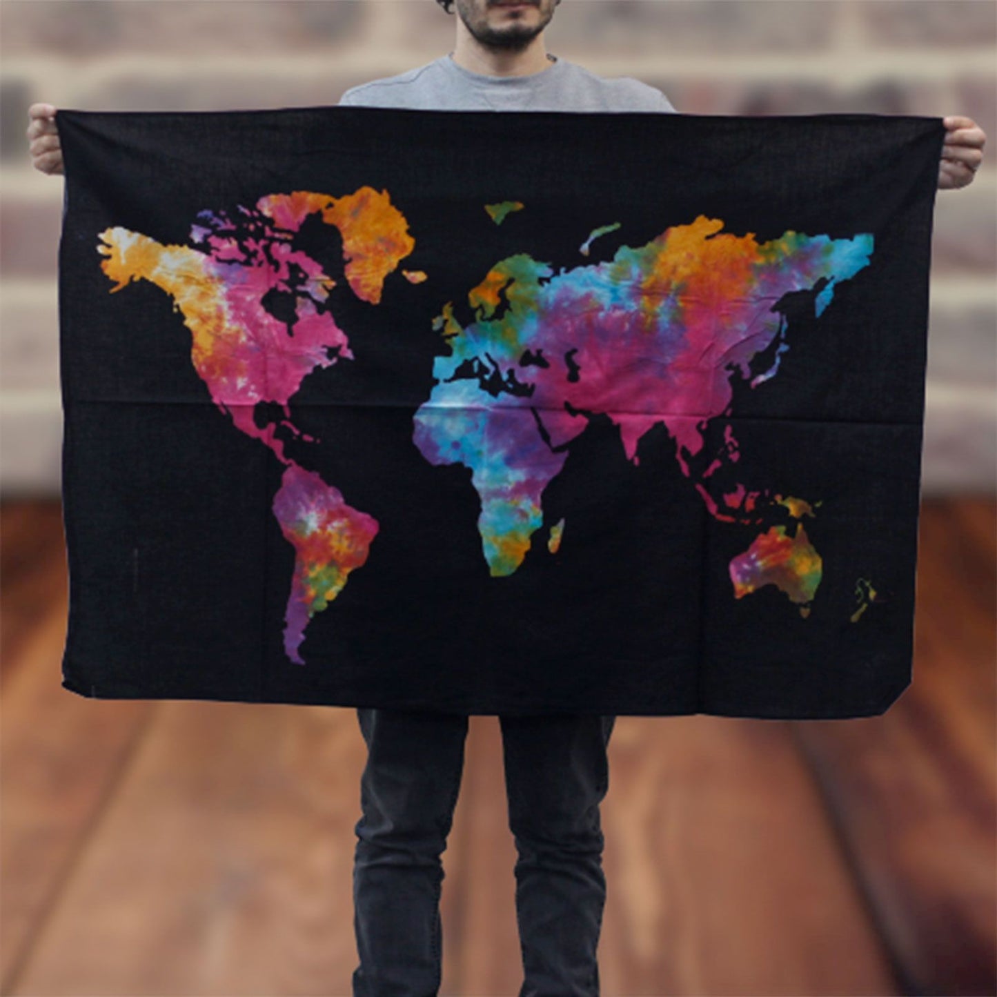 Tapiz de Algodón Mapa Mundo