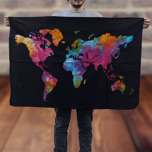 Tapiz de Algodón Mapa Mundo