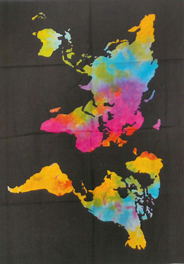 Tapiz de Algodón Mapa Mundo