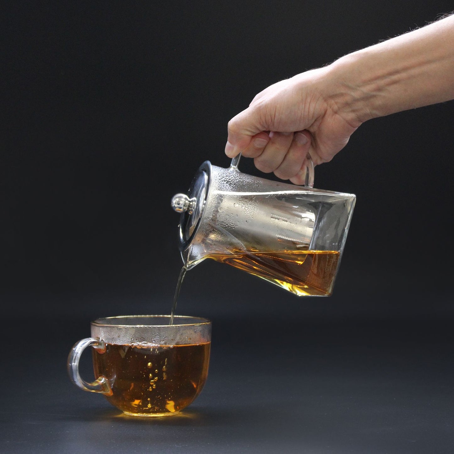 Tetera con infusor de vidrio - Forma de torre - 780ml