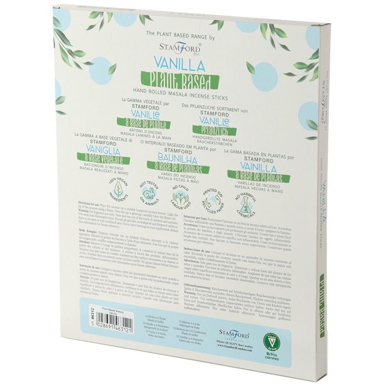 Vainilla - Varillas de Incienso Masala a base de Plantas