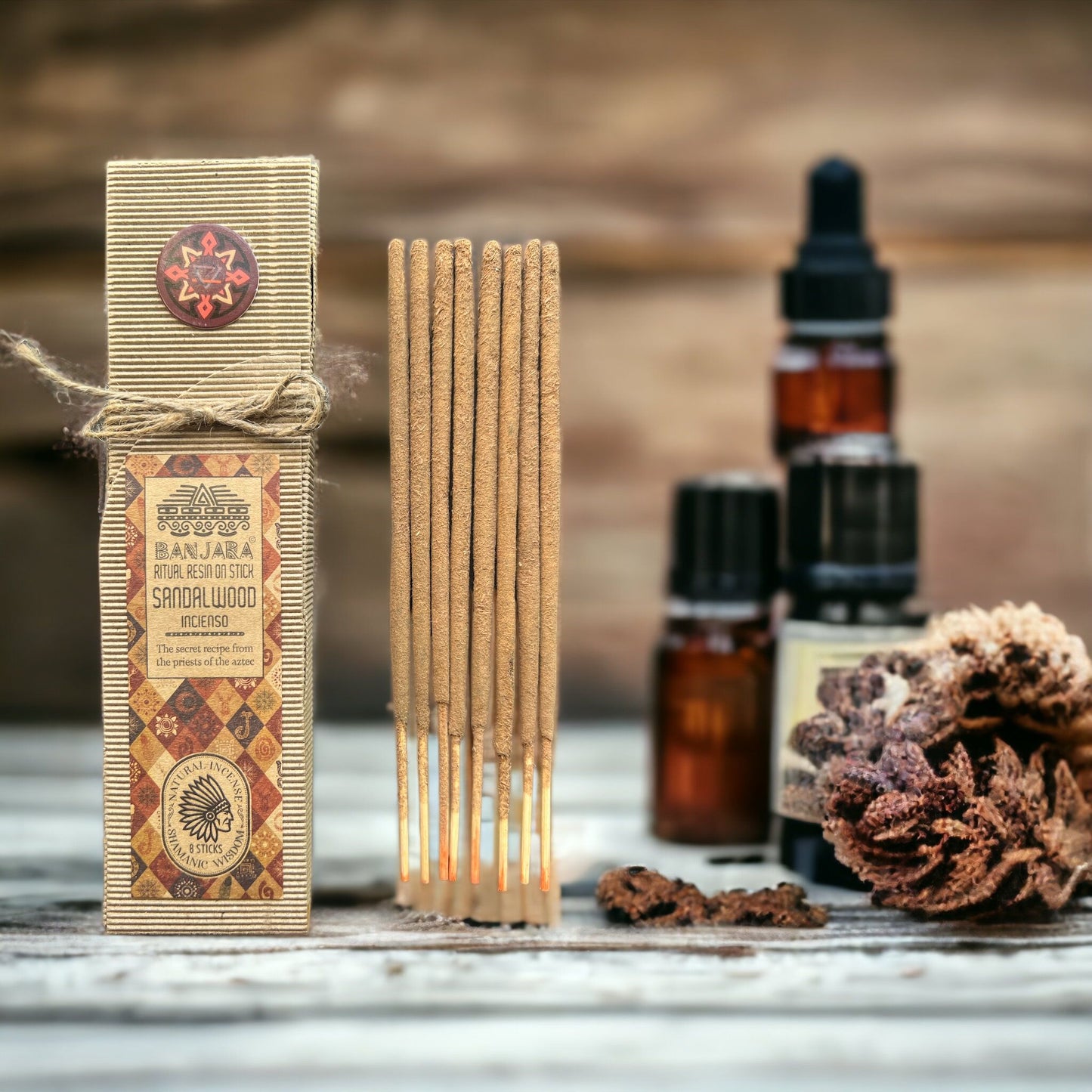 Sándalo · Varillas de Incienso de Resina natural para un Ambiente Sofisticado