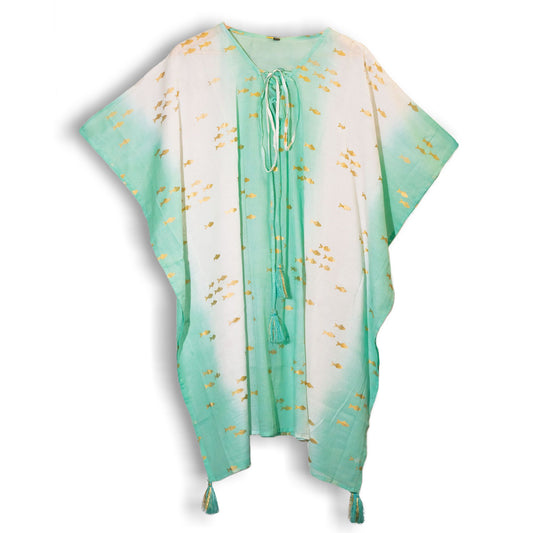 Bali · Vestido Kaftán de Algodón Puro