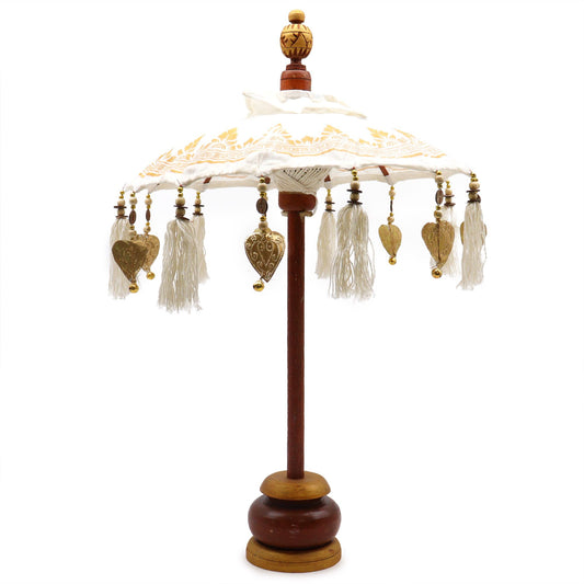 Sombrilla Bali Decoracion de Hogar - Lona - Decoración Dorada - 40cm