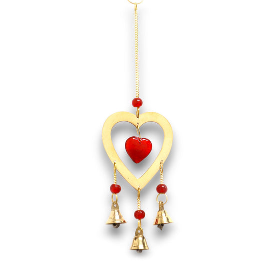 Campanas Indias - Corazón de cristal - 6.5x24cm