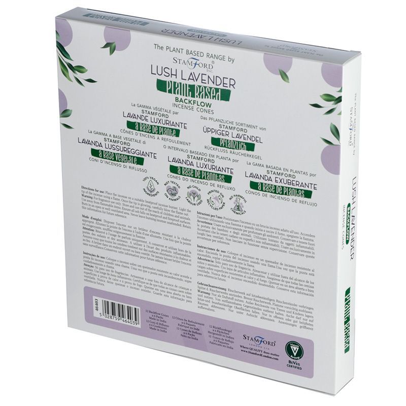 Lavanda Exuberante - Conos de Incienso de Reflujo a Base de Plantas