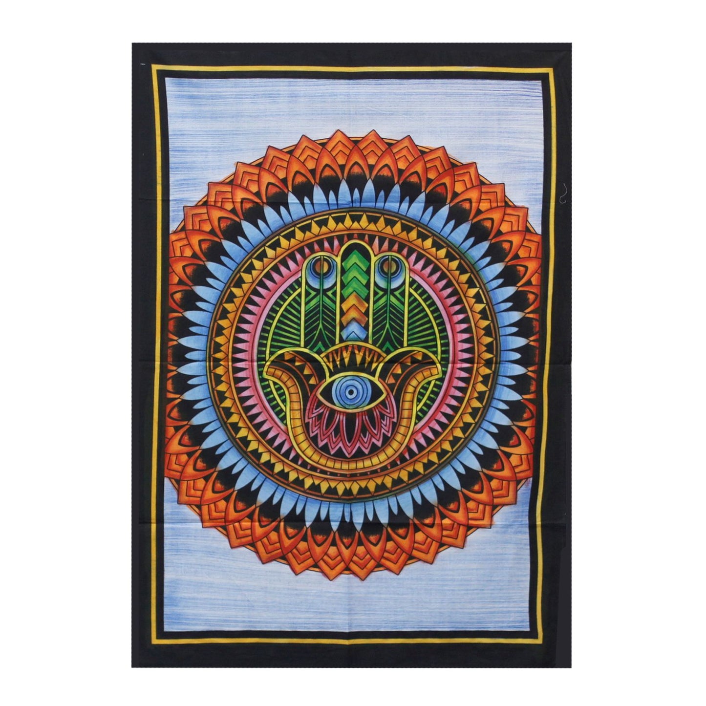 Tapiz de Algodón Pintado a Mano Hamsa