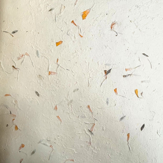 Papel Artesanal Lokta - Algodón Floral Mixto 51 × 76 cm