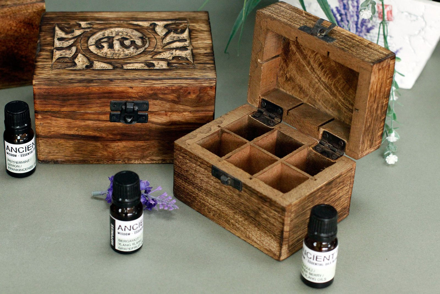 Caja de Aromaterapia Siete Flores - 12 Compartimentos