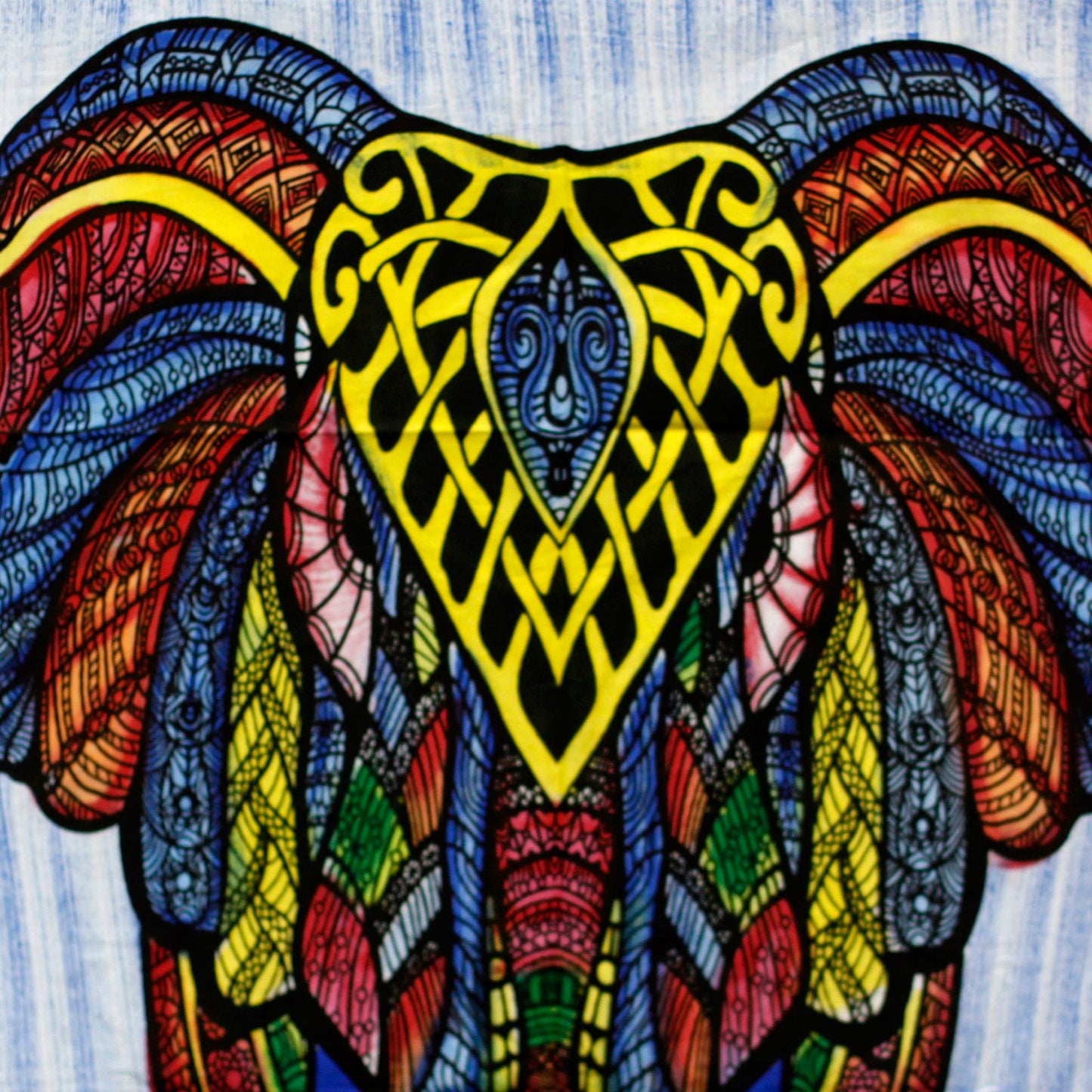 Tapiz de Algodón Pintado a Mano Elefante