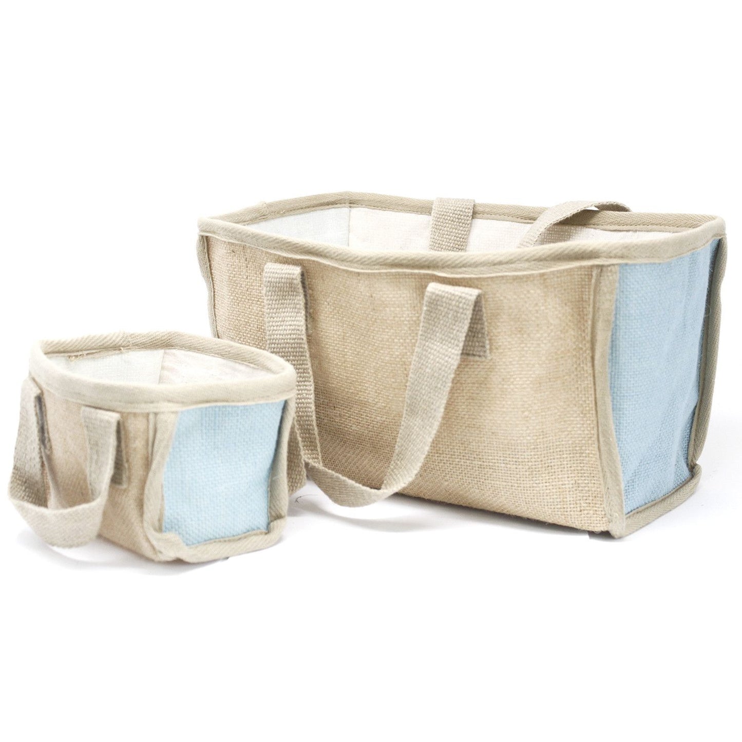 Cesta grande de yute - 33x18x20cm - Gris