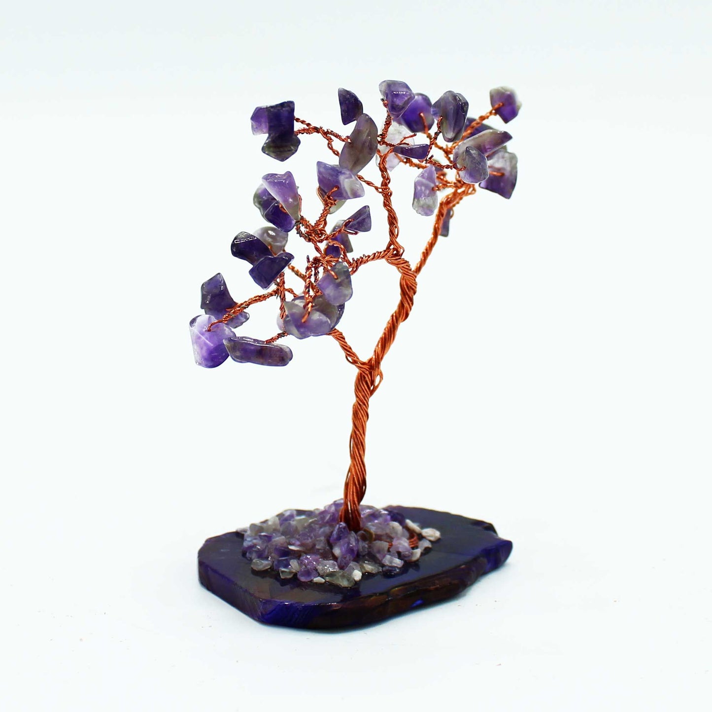 Árbol de Amatista sobre Base de Ágata - 35 Gemas Naturales