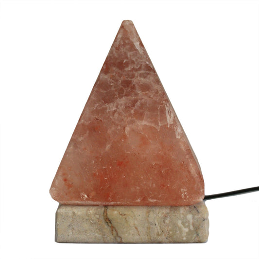 Lámpara de Sal del Himalaya Pirámide 9cm USB