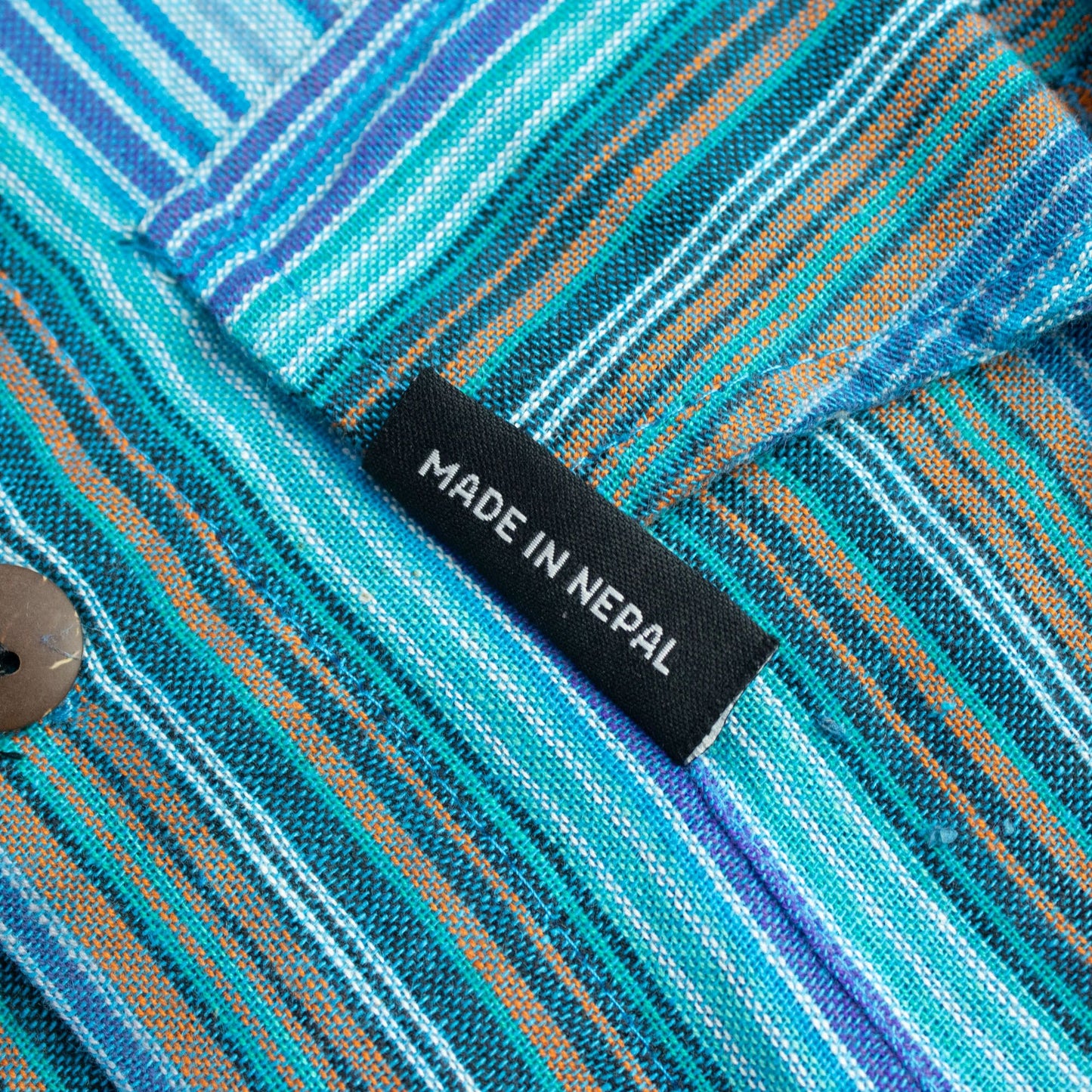 Nomad Sari Grandad Shirt - Turquesa - Mediano