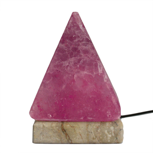 Lámpara de Sal del Himalaya Piramide Multicolor 9cm USB