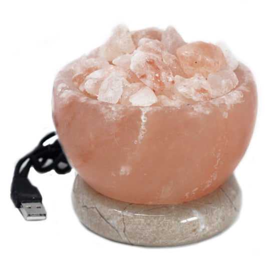 Lámpara de Sal del Himalaya Cuenco USB