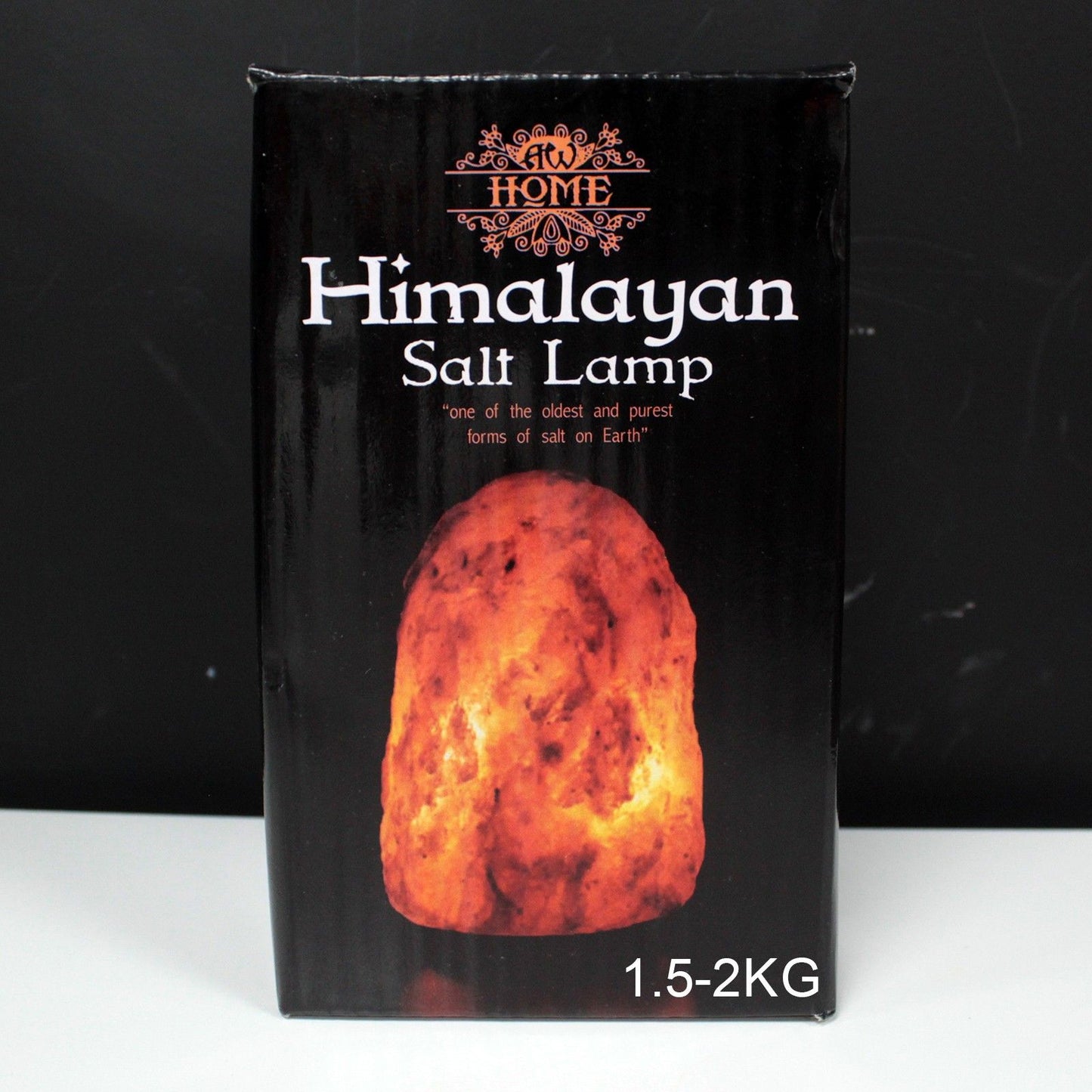 Lámpara de Sal del Himalaya 1.5-2kg Piedra Natural Tallada a Mano.