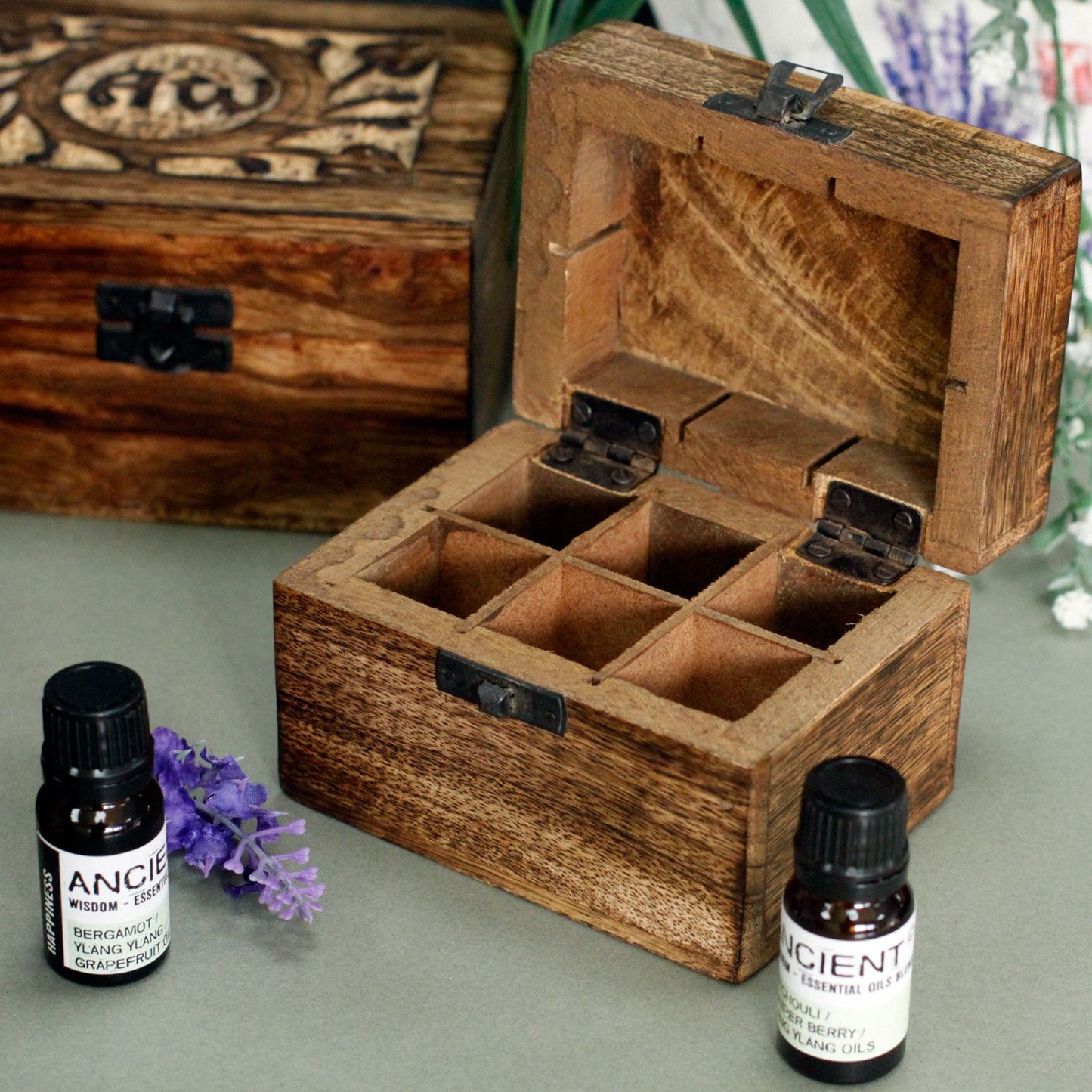 Caja de Aromaterapia Flor - 6 Compartimentos